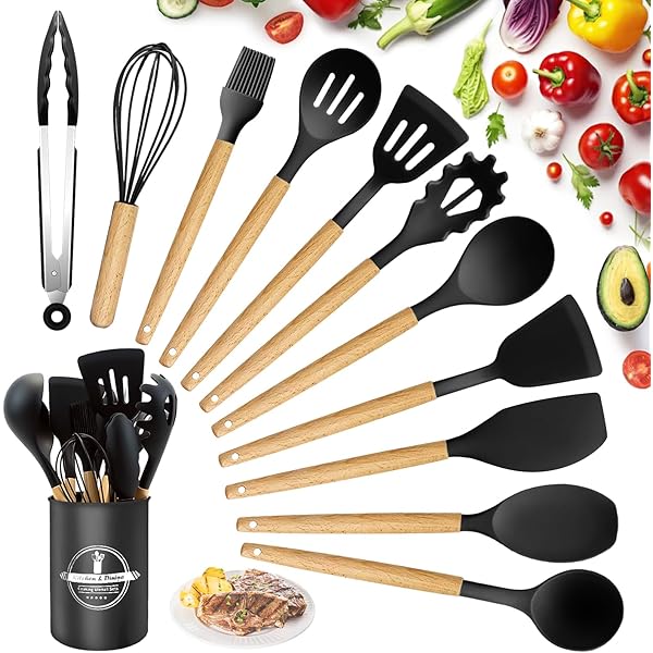 SET DE UTENSILIOS SILICONA X 12 PIEZAS+ENVIO GRATIS